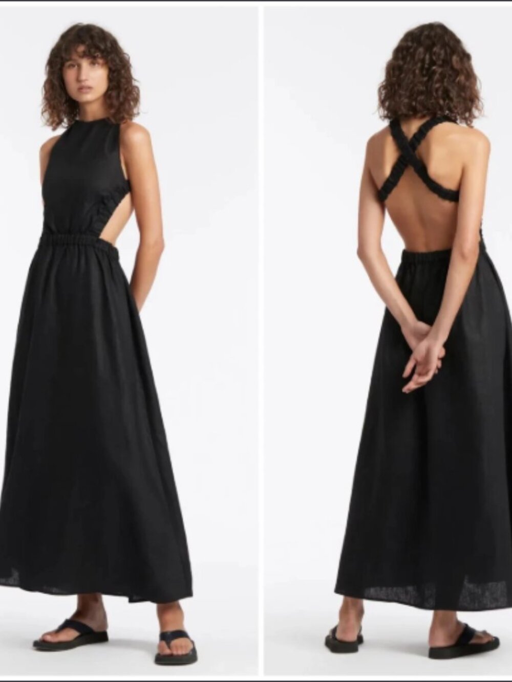 SIR the Label - Linen halter dress